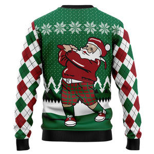 Golfer Santa Ugly Sweatshirt - Gift for Dad, Grandpa, Husband