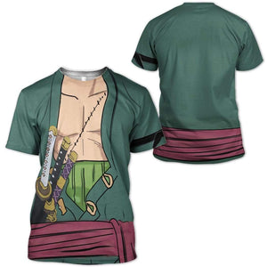 Zoro One Piece Costume Cosplay T-Shirt 3D