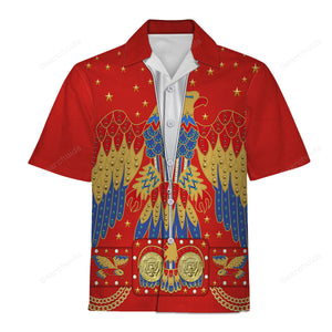 Elvis EAGLE Red  - Costume Cosplay Hawaiian Shirt ELHS28