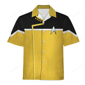 Star Trek Dress Uniform Operations Division Hawaiian Shirt