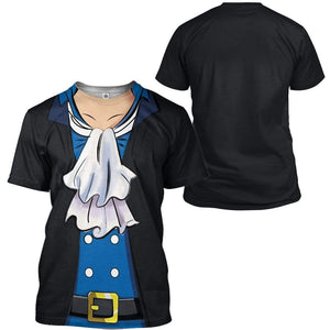 Sabo One Piece Costume Cosplay T-Shirt 3D For Men & Women