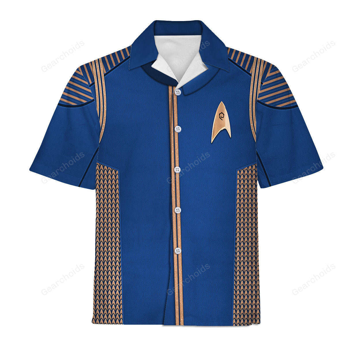 Star Trek Discovery Uniform Brown Hawaiian Shirt