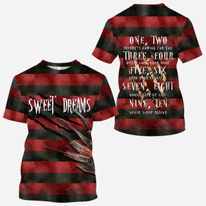 Sweet Dreams Freddy's Coming For You At Halloween - 3D TShirt