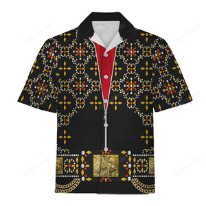 Elvis Black Conquistador Costume Black - Costume Cosplay Hawaiian Shirt ELHS16