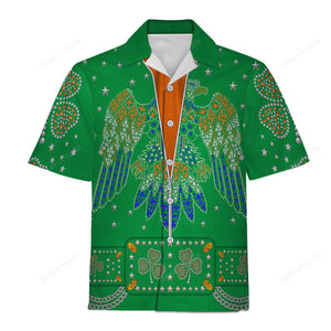 Celebrating the King: Elvis Presley Green - Costume Cosplay Hawaiian Shirt ELHS26