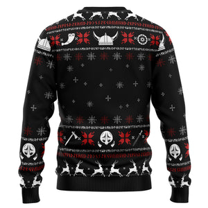 Valhalla Viking Ugly Christmas Sweater For Men And Women