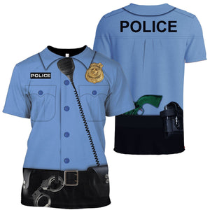 Police Style T-Shirt 3D For Men & Women