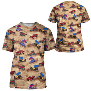 Dirt Track Racing T-Shirt 3D For Men & Women