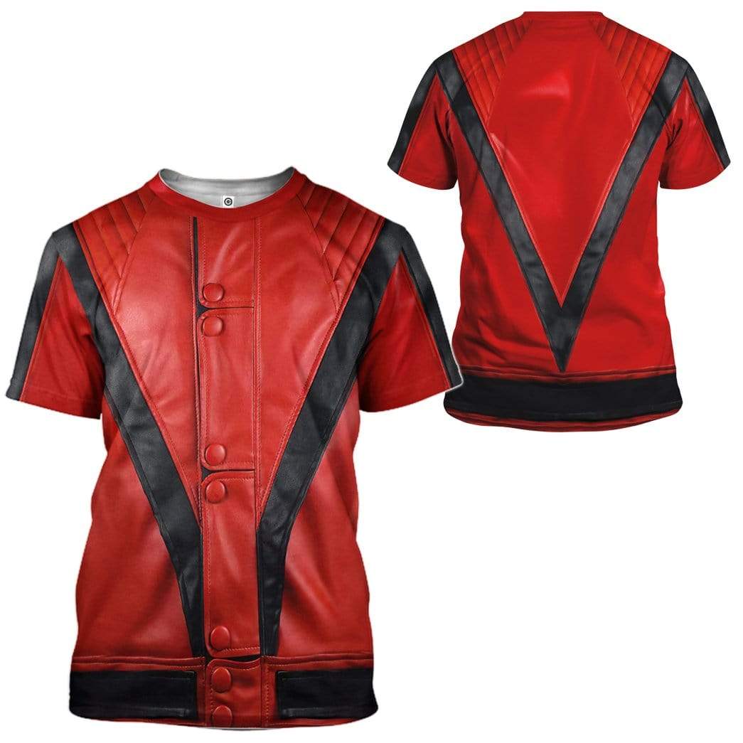 Michael Jackson Red T-Shirt 3D For Men & Women