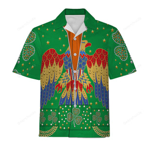 Elvis Presley EAGLE Green - Costume Cosplay Hawaiian Shirt ELHS38