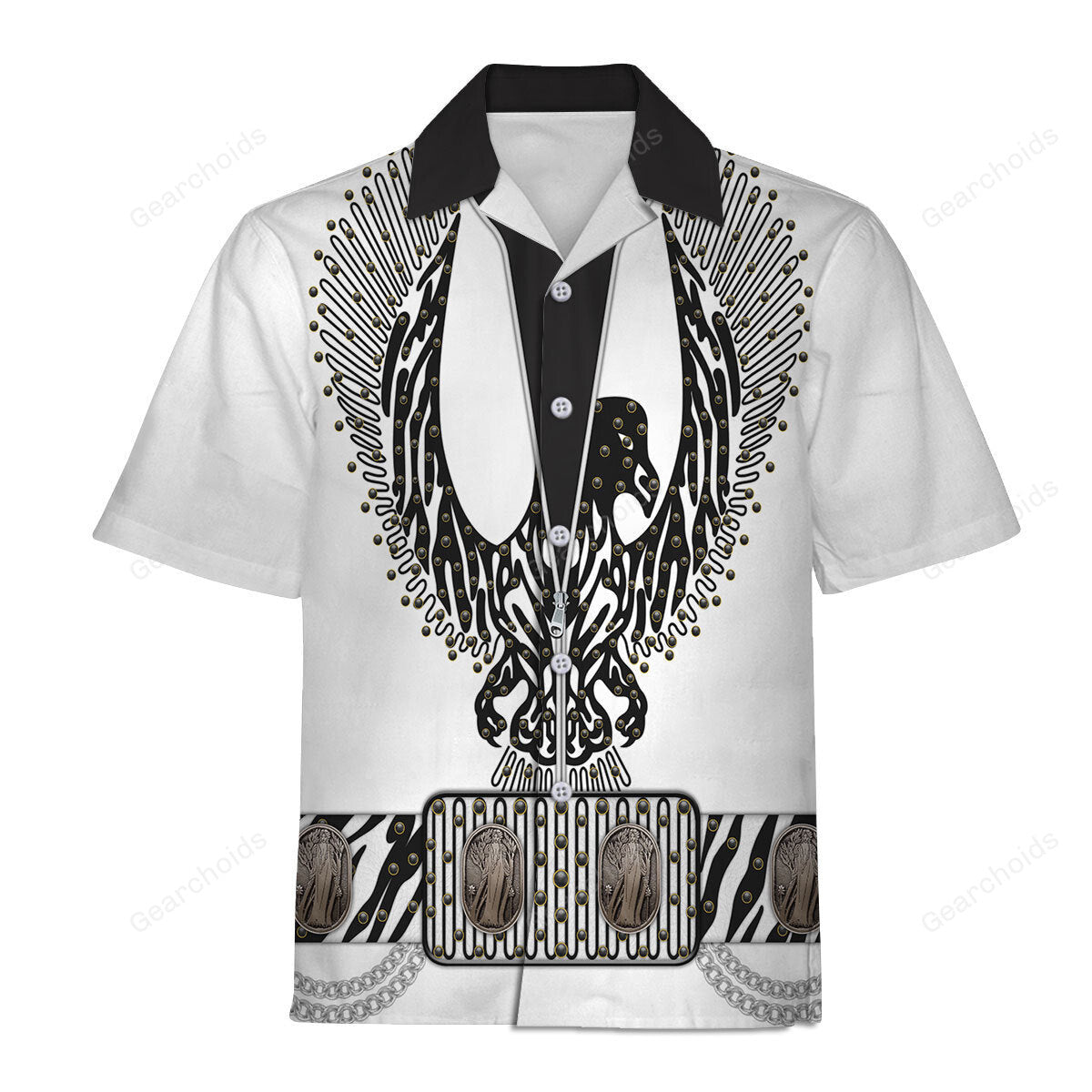 Elvis Black Phoenix Suit - Costume Cosplay Hawaiian Shirt