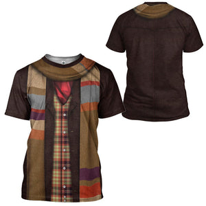 4th Doctor Who Movies Costume Cosplay - TShirt 3D