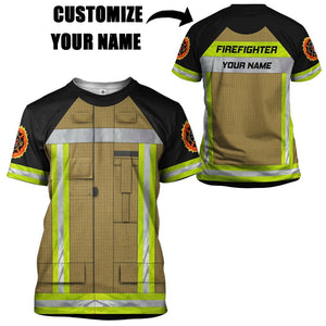 Personalized Firefighter T-Shirt 3D For Men & Women