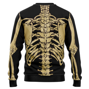 Skeleton Awesome Ugly Christmas Sweater