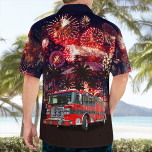 Brilliant, Ohio, Brilliant Fire Department, 4Th Of July Hawaiian Shirt