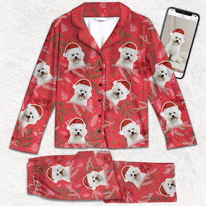 Custom Photo Happy Pawlidays, Christmas Is Coming - Christmas Gift For Pet Lovers - Personalized Pajama NA94