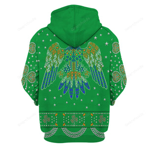 Celebrating the King: Elvis Presley Green - Costume Cosplay Hoodie Sweatshirt Sweatpants ELHS26