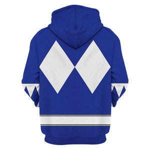 Blue Ranger Mighty Morphin The Movie (1995) C1 - Hoodie Set, Sweatshirt, Sweatpants