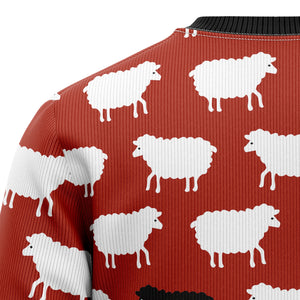 Sheep Black And White Ugly Christmas Sweater