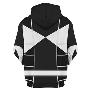 Black Mighty Morphin Power Ranger Cosplay C2 - Hoodie Set, Sweatshirt, Sweatpants PRHS90