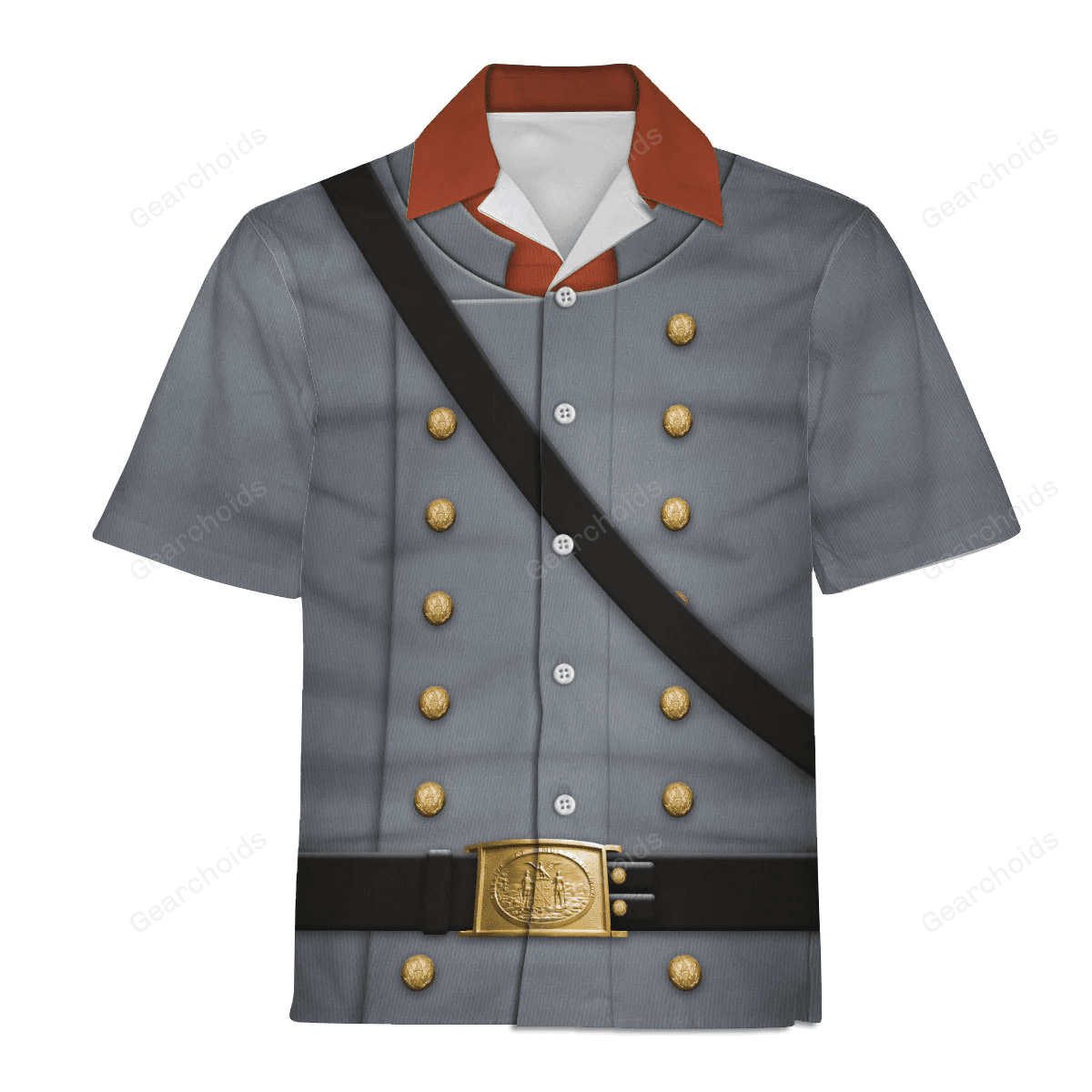 American Confederate Army Cavalry Officer Uniform - Hawaiian Shirt