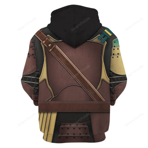 Star Wars Mandalorian Samurai Cosplay Hoodie Sweatshirt Sweatpants Tshirt Hawaiian shirt SWHS36