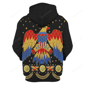 Elvis EAGLE Black - Costume Cosplay  Hoodie Sweatshirt Sweatpants Hawaiian shirt Tshirt ELHS13