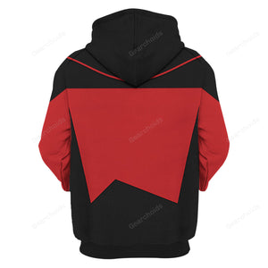 Star Trek Picard The Next Generation Red Costume Hoodie Sweatshirt Sweatpants