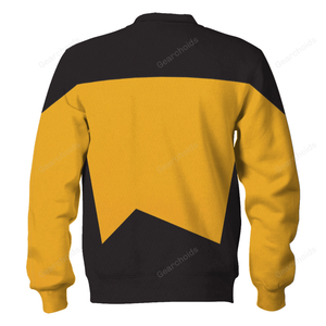 Star Trek The Next Generation Yellow Hoodie Sweatshirt Sweatpants