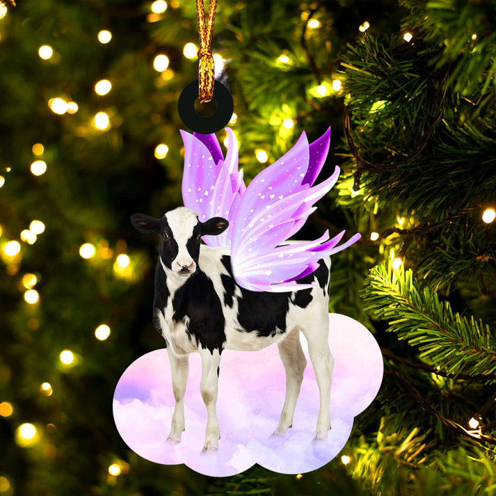 Cow And Wings Ornament - Gift For Animal Lover