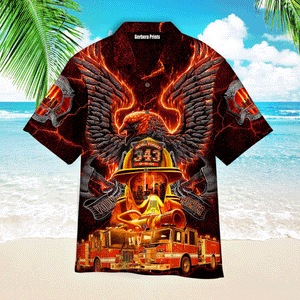 Fire Eagle 911 Never Forget 343 Volunteer Firefighters Hawaiian Shirt