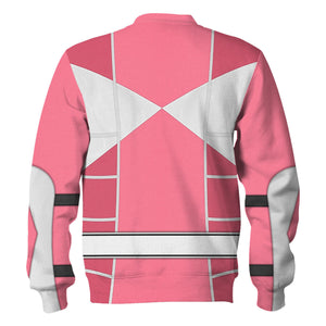 Pink Mighty Morphin Power Ranger Cosplay C2 - Hoodie Set, Sweatshirt, Sweatpants PRHS93