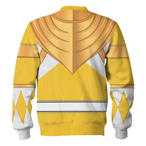 Yellow Ranger Dragon Shield Mighty Morphin Power Ranger- Hoodie Set, Sweatshirt, Sweatpants PRHS27