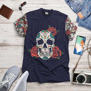 Skull Black T-Shirt 3D For Men & Women