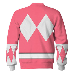 Pink Ranger Mighty Morphin The Movie (1995) C1 - Hoodie Set, Sweatshirt, Sweatpants PRHS88