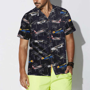 Tropical Aircraft On Coconut Forest Hawaiian Shirt