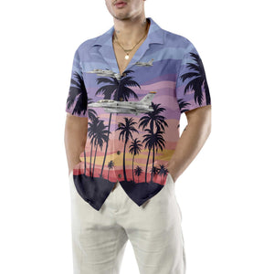 Aircraft On Sunset Hawaiian Shirt, Aircraft Hawaiian Shirt For Men And Women