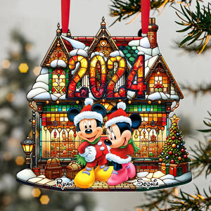 All I Want For Christmas Is You - Personalized Magic Mouse Window Hanging Suncatcher Ornament DN100