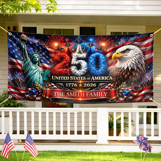 America250thAnniversaryFamilyName PersonalizedHorizontalBanner DH378 CLA2799 MKDEF
