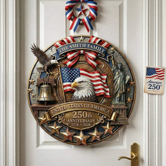 America250thAnniversaryPatriotic2026 PersonalizedMetalSign1