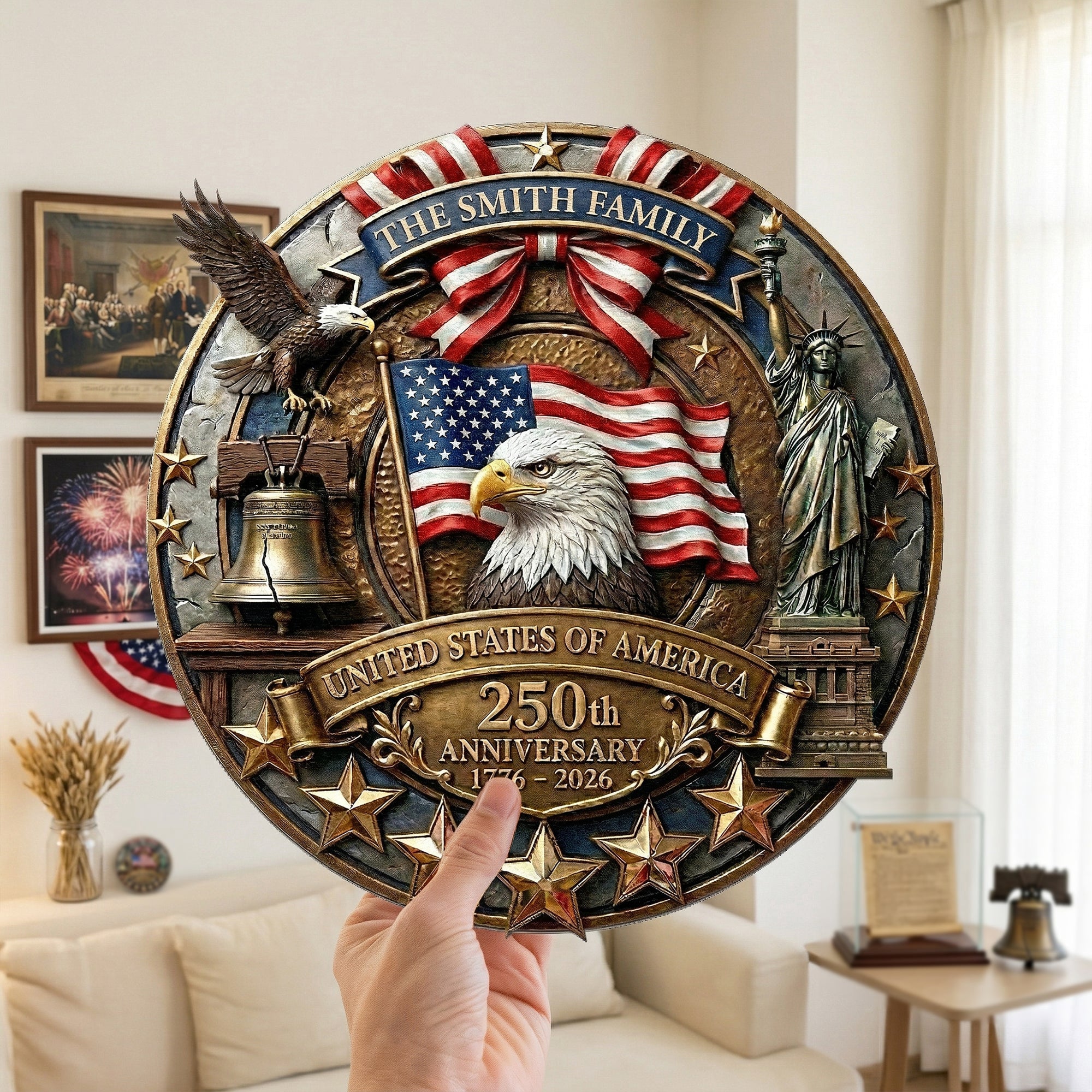 America250thAnniversaryPatriotic2026 PersonalizedMetalSign2