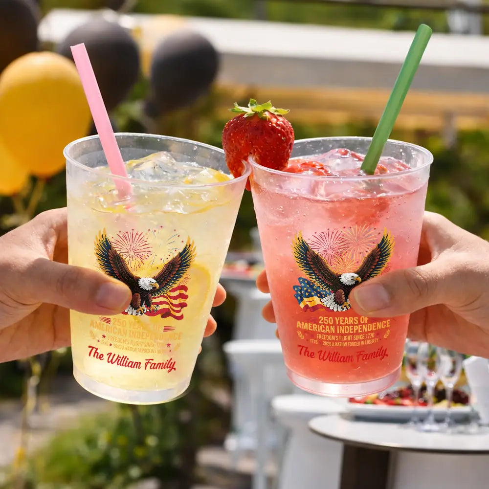 America250thAnniversaryUSPridePatrioticEagle PersonalizedFrostedCups QA016 CLA3068 MK2
