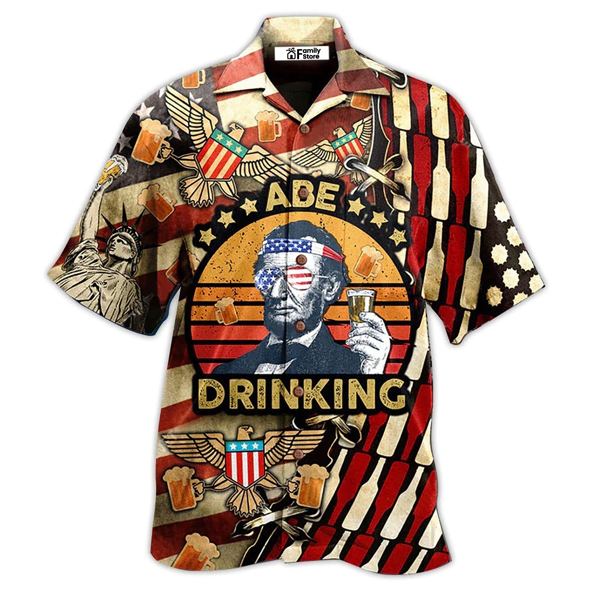 America ABE Patriotism America Hawaiian Shirt