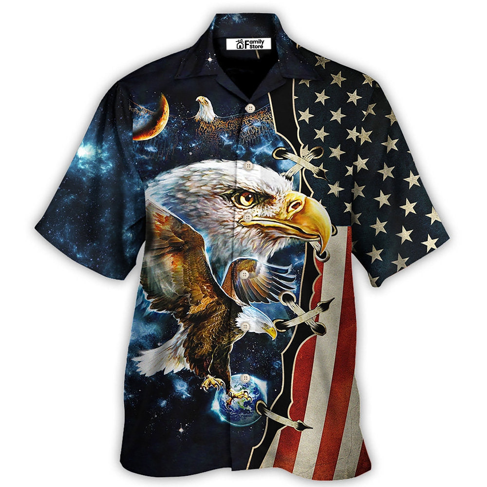 America Eagle Amazing Galaxy Hawaiian Shirt