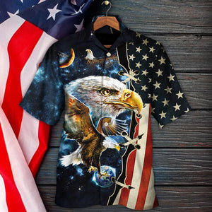 America Eagle Amazing Galaxy Hawaiian Shirt