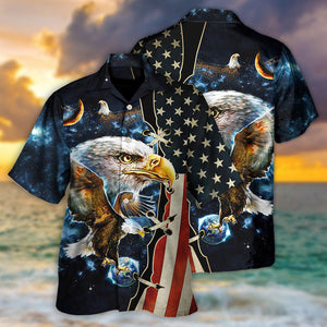 America Eagle Amazing Galaxy Hawaiian Shirt