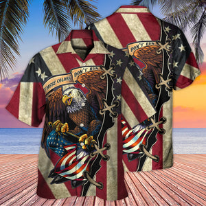 America Eagle Fly Flag Hawaiian Shirt