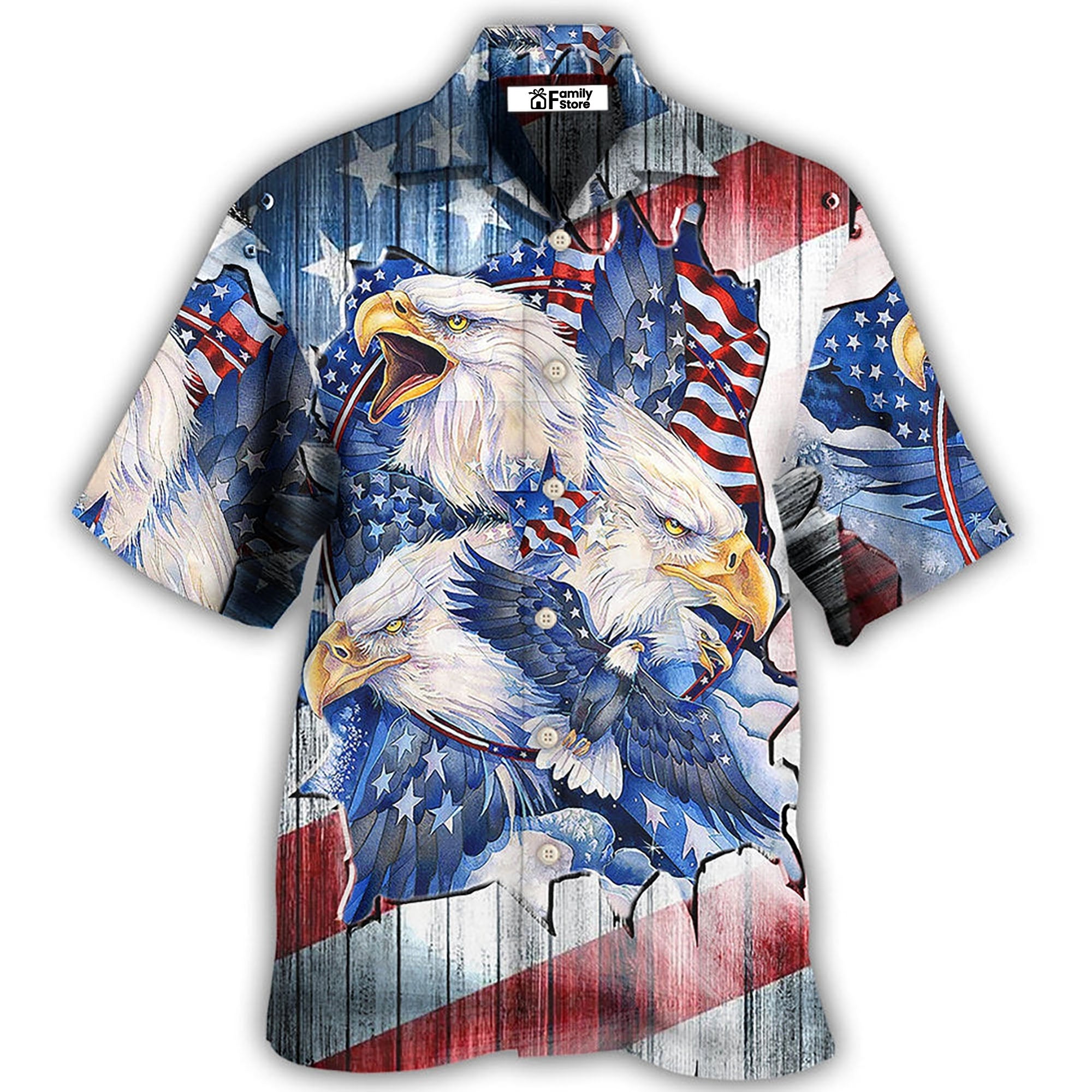 America Eagle Proud Amazing Patriotic Hawaiian Shirt