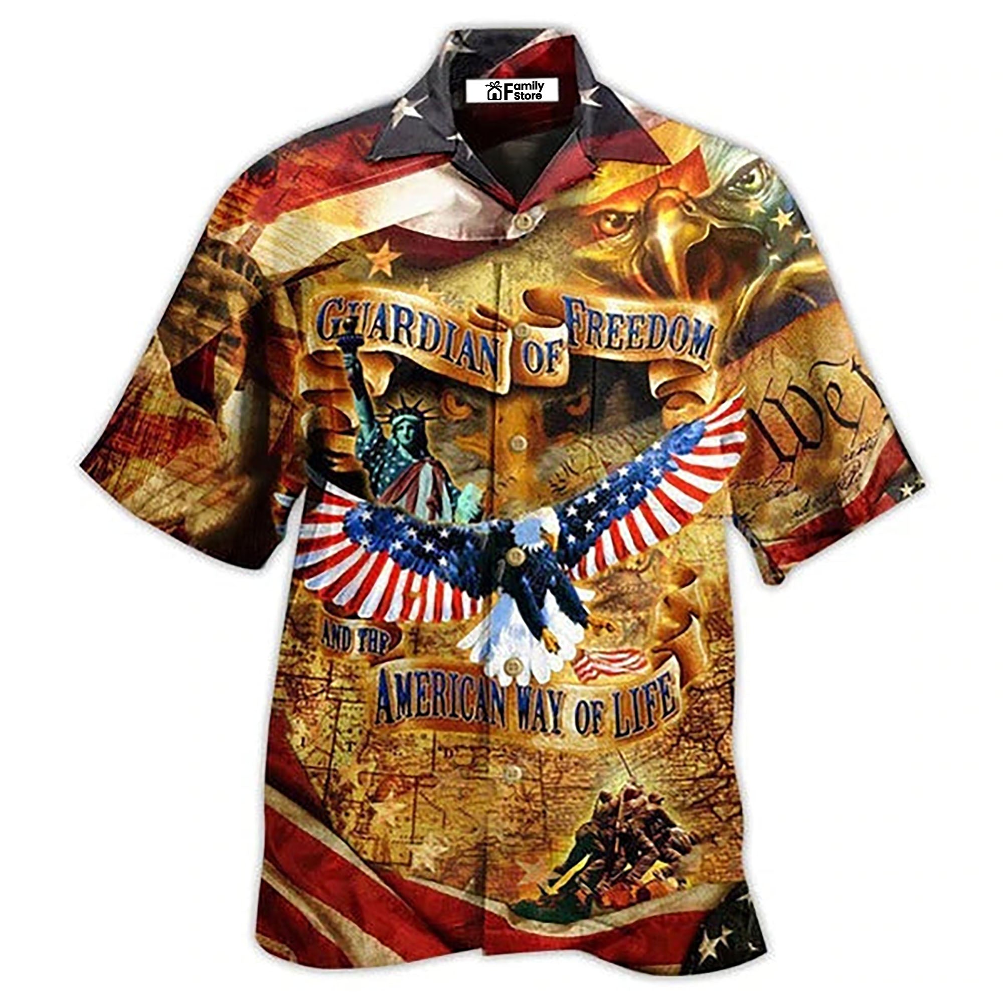 America Guardian Of Freedom And The American Way Of Life Hawaiian Shirt