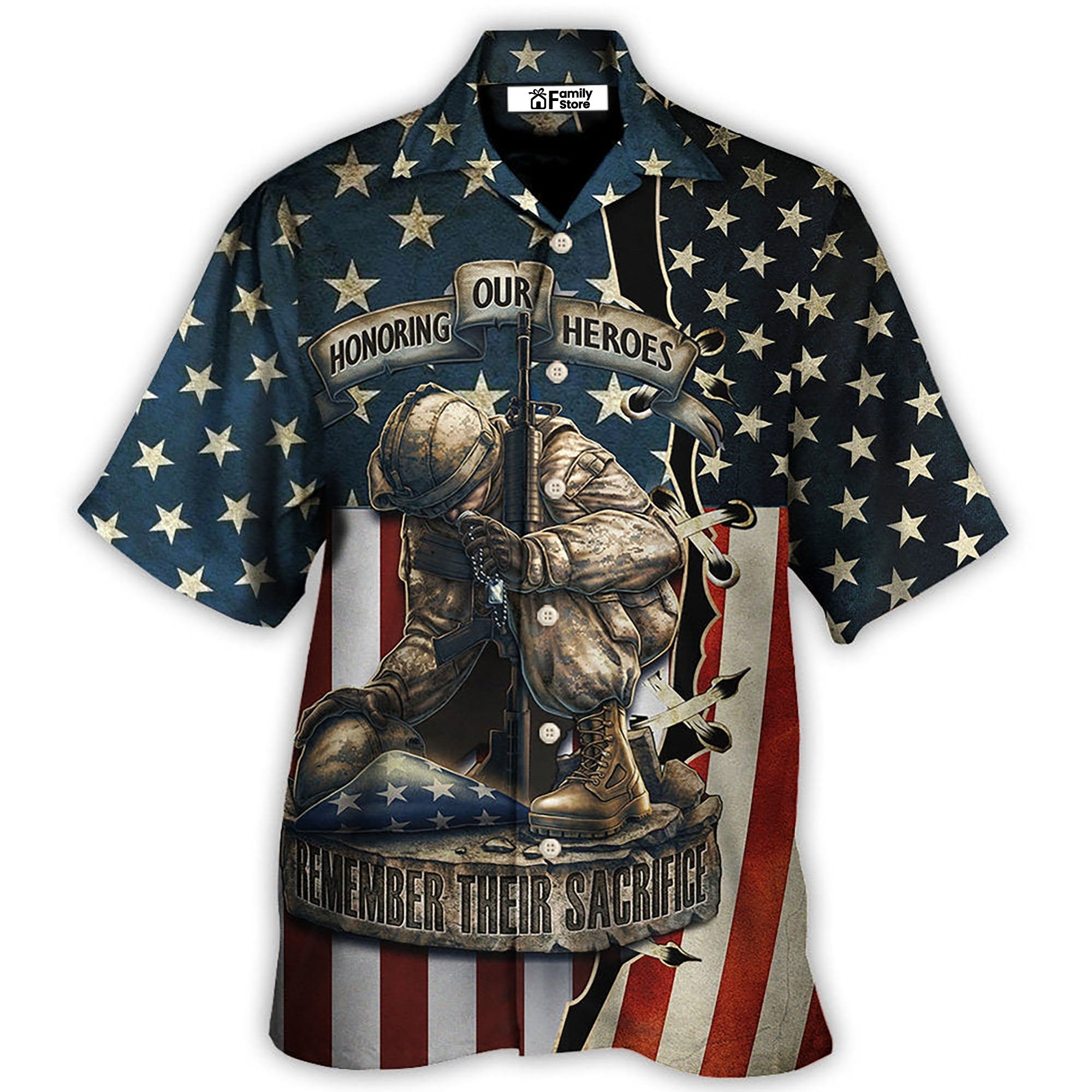 America Honoring Our Heroes Remember Their Sacrifice Hawaiian Shirt